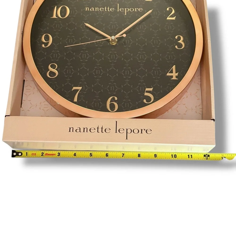Bronze/Rose Gold Colored 12in Round Nanette Lapore‎ Wall Clock